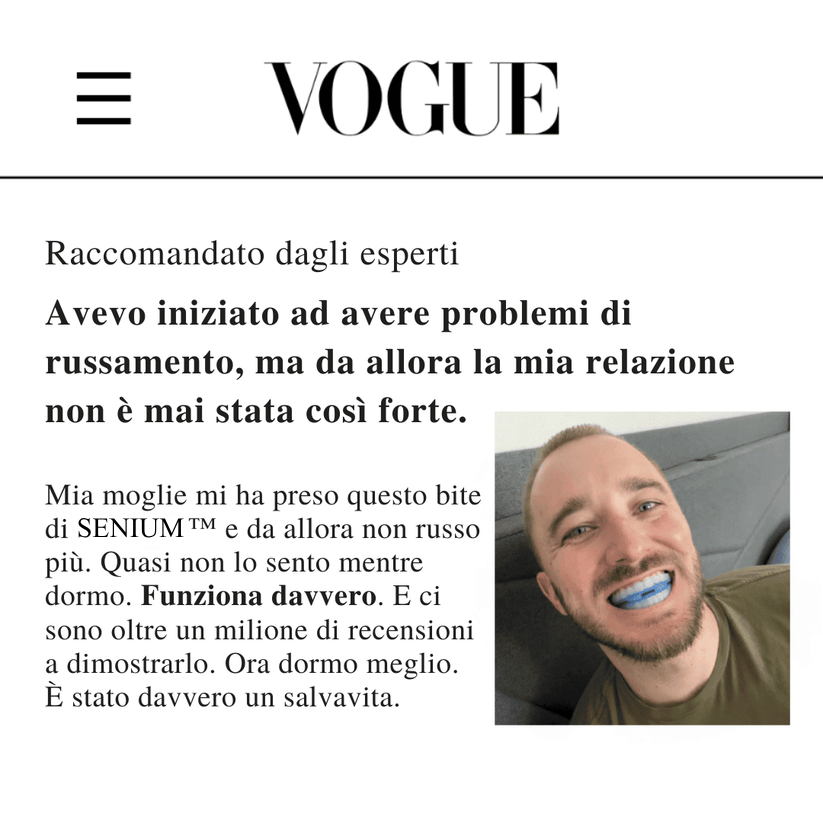 SENIUM™ – Bite anti-russamento silenzioso universale