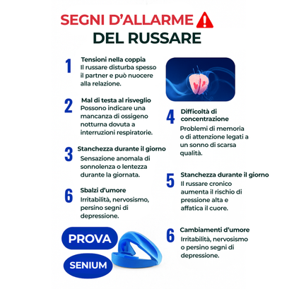 Il dispositivo orale anti-russamento Silenzioso, taglia universale