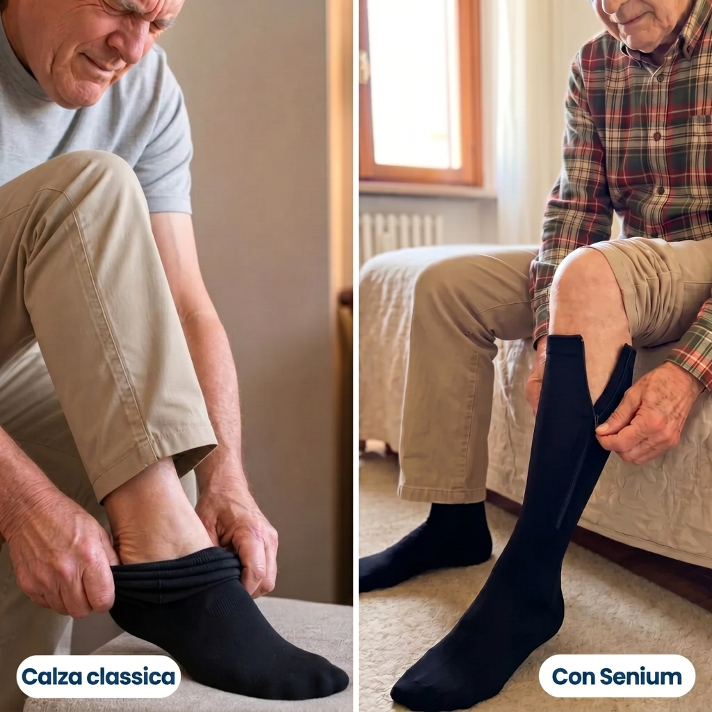 Calze compressive con cerniera