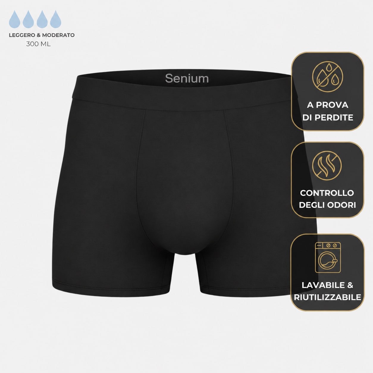 Boxer da uomo con protezione per tutto il giorno
