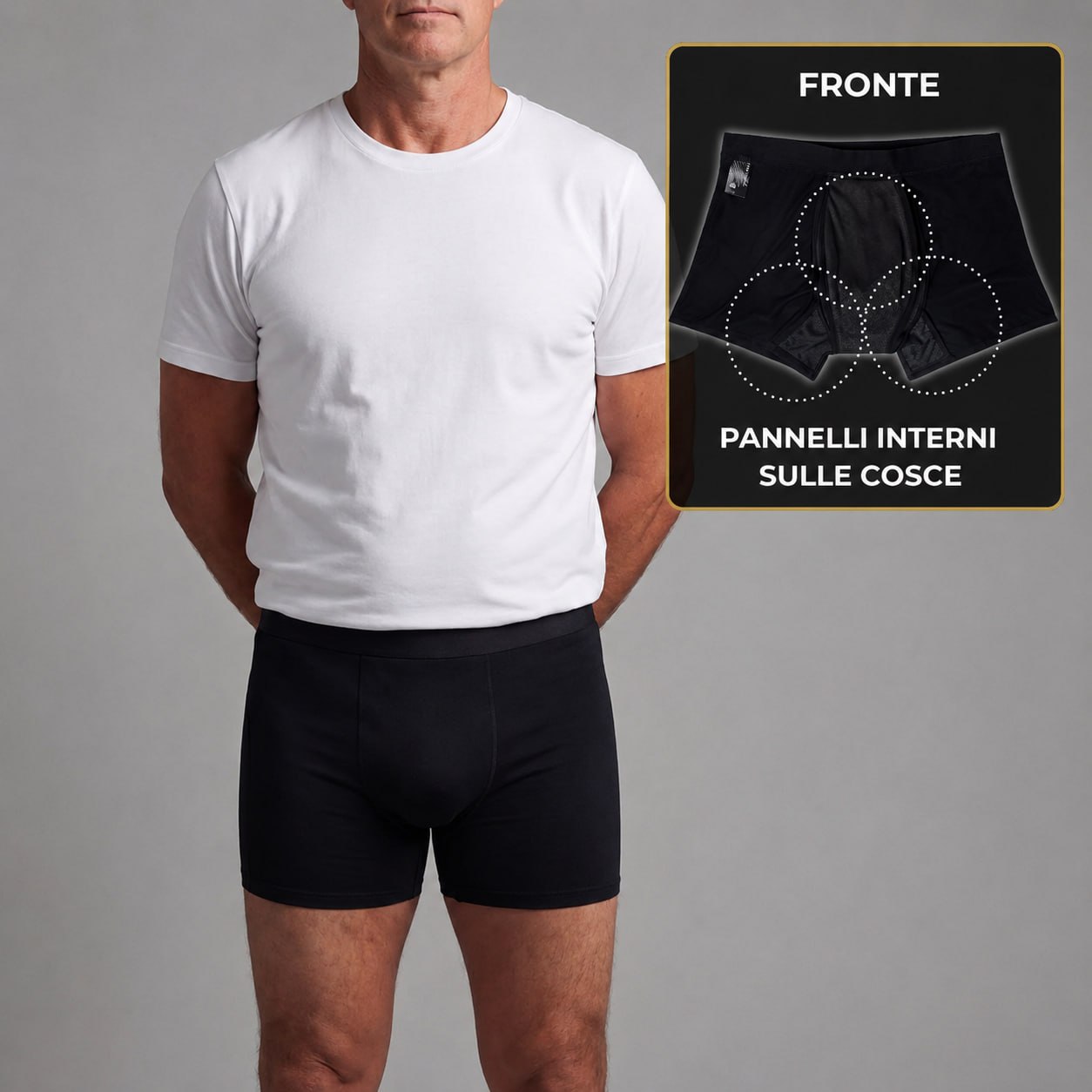 Boxer da uomo con protezione per tutto il giorno